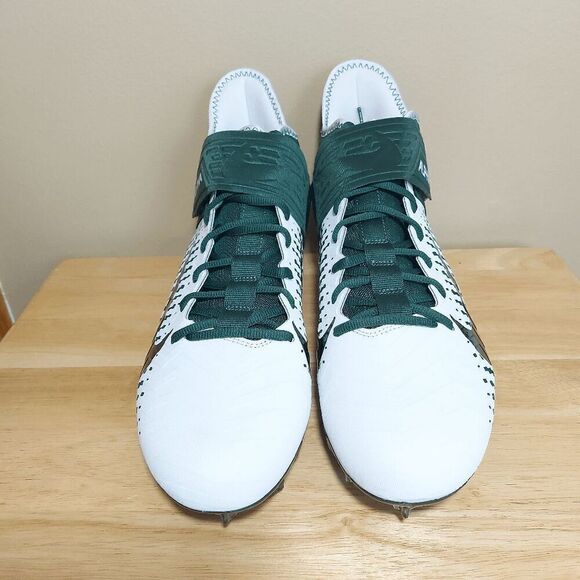 Nike Alpha Menace Pro 2 Mid Football Cleats White Green BV3945-107 Men's 12.5 - Picture 2 of 7